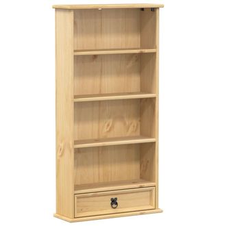 vidaXL Vidaxl - Estanter&iacute;a De Cds Corona Madera Maciza De Pino 52x17,5x103 Cm
