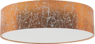 Beliani L&aacute;mpara De Techo Cobriza Poli Algod&oacute;n Pantalla De Tambor De Tela &Oslash; 45 Cm Boho Moderno Rena
