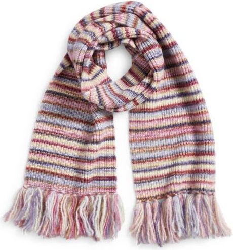 Melange Knit Scarf in Burgundy at Nordstrom