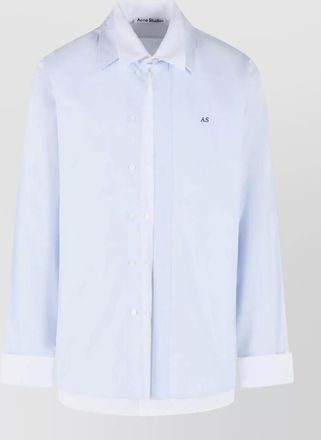 Acne Studios cotton relaxed-fit two-tone shirt