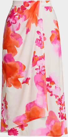 Ramy Brook Brielle Floral Midi-Skirt
