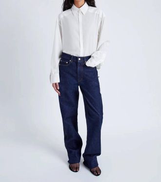 Proenza Schouler Demi Button Down Blouse In Bone