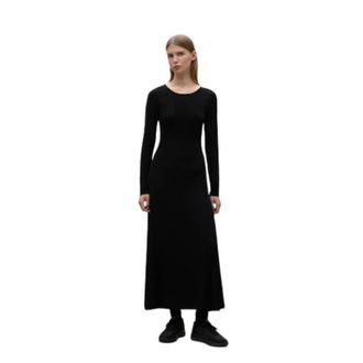 Ecoalf Irisn Jurk - Dames - Maxi kleedjes - Zwart - L - Katoen - Kleedjes
