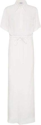 Brunello Cucinelli Abito in twill - Bianco