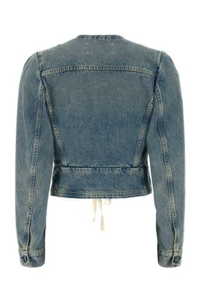 Maison Margiela S29am0412m30066 962 Iceblue Exterior: Cotton Giubbini Jacket