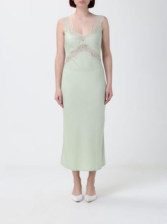 Pinko Abito slipdress midi in viscosa con inserti in pizzo