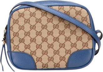 Gucci Pre-owned Cross Body Bags, female, Beige, Size: ONE SIZE Pre-owned Canvas Crossbody Bag