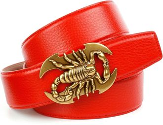 Anthoni Crown Lederg&uuml;rtel ANTHONI CROWN, Damen, Gr. 95, rot, Leder, unifarben, G&uuml;rtel Lederg&uuml;rtel, mit Skorpion Schliesse zu besonderen Anl&auml;ssen