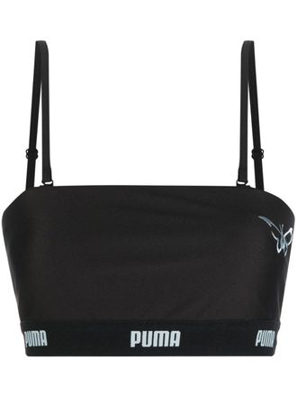Puma x Dua Lipa bralette cropped top - women - Polyester/Elastane/Polyester/Elastane - S - Black