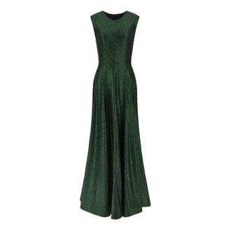 Norma Kamali Gowns, female, Green, Size: S Sleeveless Grace Gown