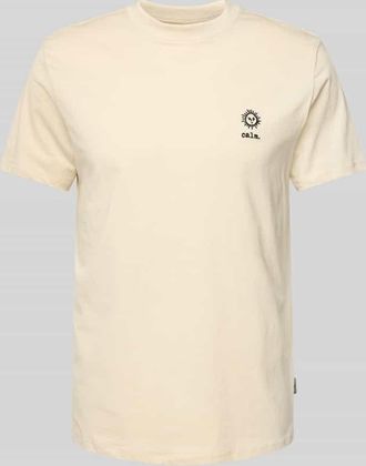 Blend T-Shirt mit Motiv- und Statement-Stitching Modell JANUS in Sand, Gr&ouml;&szlig;e 3XL