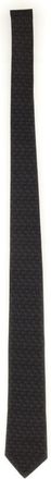 Ferragamo Black Gancini Geometric Tie