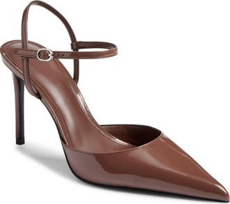 Mango Glitty Ankle Strap Pump in Light/Pastel Brown at Nordstrom, Size 7.5Us