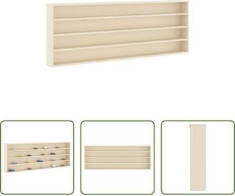 vidaXL Vetrina in legno - Vetrina a muro Beige 100 x 8,5 x 36 cm Legno multistrato