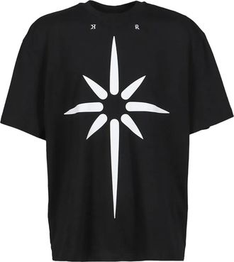 Kusikohc T-shirt oversize con stampa - Nero