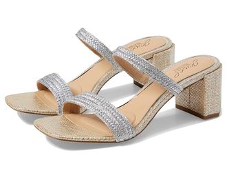 Badgley Mischka Heat Womens Sandals Silver Fabric : 7.5 M