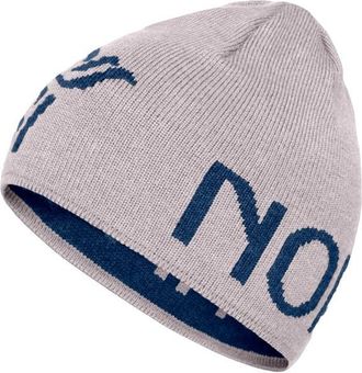 Norr&oslash;na 29 Merinoull Logo Beanie M&uuml;tze - Unisex | lila