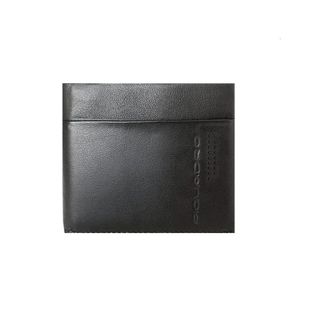 Piquadro Black Leather Wallet with Card Holder