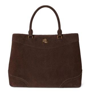 Ralph Lauren Marcy 36 Satchel - Groot - Dames - Tassen - Bruin - Maat: ONE Size Leer