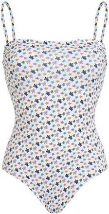 Vilebrequin Women Bustier One-piece Swimsuit Micro Ronde des Tortues in White at Nordstrom, Size X-Small
