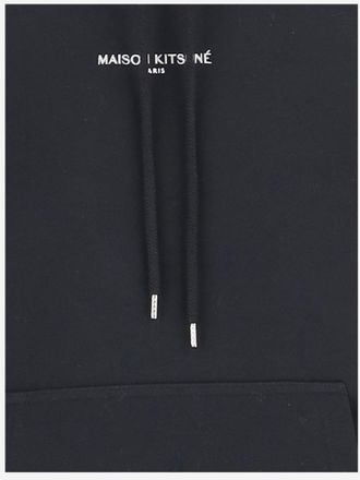 Maison Kitsun&eacute; Organic Cotton Logo Sweatshirt - Black