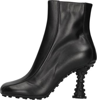 Sunnei Leren enkellaarsjes - Dames - Laarzen met Hak - Zwart - 39 EU - Leer - Schoenen