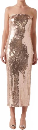 Sophie Rue Leigh Sequin Dress In Gold