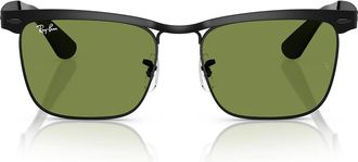 Ray-Ban Sunglasses Rb3875 006/4 E Wayfarer Deluxe Black/Green Unisex