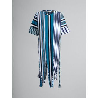 Marni MenS Striped Multicolor Fringe Detail Shirt, Size 40