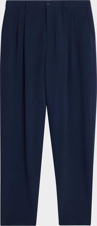 Giorgio Armani Men & apos;s Stretch Wool Seersucker Double-Pleat Trousers