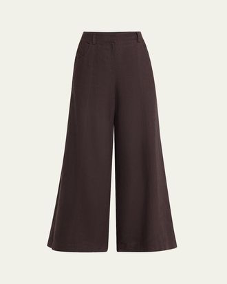 TWP Dees Wide-Leg Linen Trousers