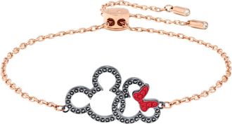 Swarovski Mickey en Minnie Armband - Dames - Accessoires - Roze - Maat: ONE Size