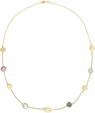 Dower & Hall Candy Gemstone & Baroque Pearl Pebble Necklace