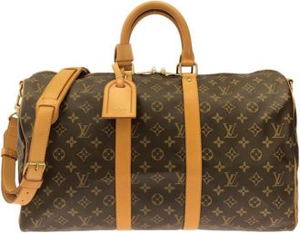 Louis Vuitton Marron Coated Canvas Boston Bag (Pre-Owned)