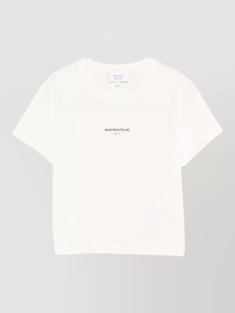 Maison Kitsun&eacute; embroidered logo cotton t-shirt