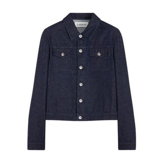 Lanvin Sci-Fi Print Denim Jas - Heren - Zomerjassen - Blauw - M - Denim - Jassen