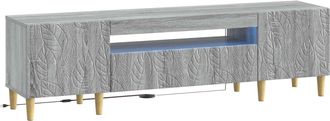 vidaXL Mueble De Tv Led Sonoma Gris Madera De Ingenier&iacute;a Vidaxl