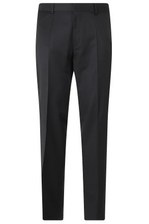 BOSS Black H Genius B1 Serge Front-Darts Wool Formal Pants
