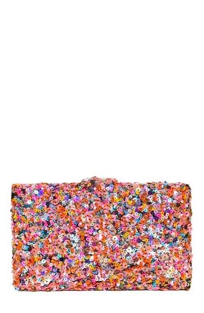 Simitri Melange Sequin Kitsch Clutch in Candy at Nordstrom