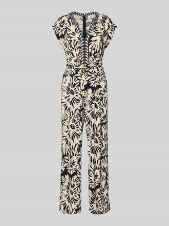 robe l&eacute;g&egrave;re Jumpsuit mit V-Ausschnitt und Eingrifftaschen in Black, Gr&ouml;&szlig;e 34