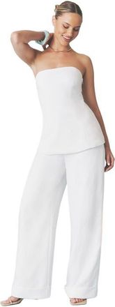 Six Stories Verity Tailored Bandeau Longline Top in White at Nordstrom, Size 6