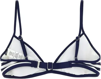 Polo Ralph Lauren Striped Technical Piqu&eacute; Bikini Top - Navy