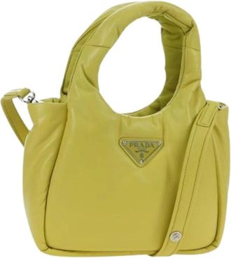 Prada Pre-owned Handbags, female, Yellow, Size: ONE SIZE Pre-owned Vintage Hand Bag