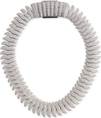 Anisa Sojka The Juliet Crystal-embellished Necklace - Silver - One Size
