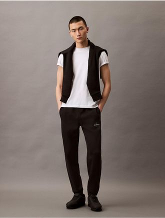Calvin Klein Jeans Calvin Klein Mens Monologo Fleece Joggers - Black - XL