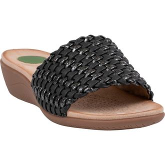 Good Choice Shoes Atenes Woven Slide Sandal in Black at Nordstrom Rack, Size 8.5