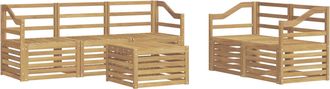 vidaXL Conjunto De Sof&aacute;s De Exterior 6 Uds. Blanco Vidaxl