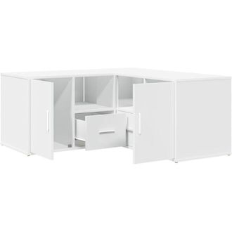 vidaXL Mobile Angolare Bianco 160x40x45 cm in Truciolato - Vidaxl