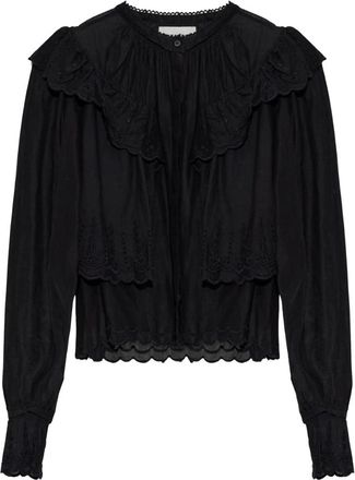 Isabel Marant Kelmon Shirt - Dames - Blouses - Zwart - L - Katoen - Overhemden