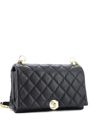 Chanel Pearl CC Accordion Flap Bag Quilted Calfskin Medium shoulder bag - Nero